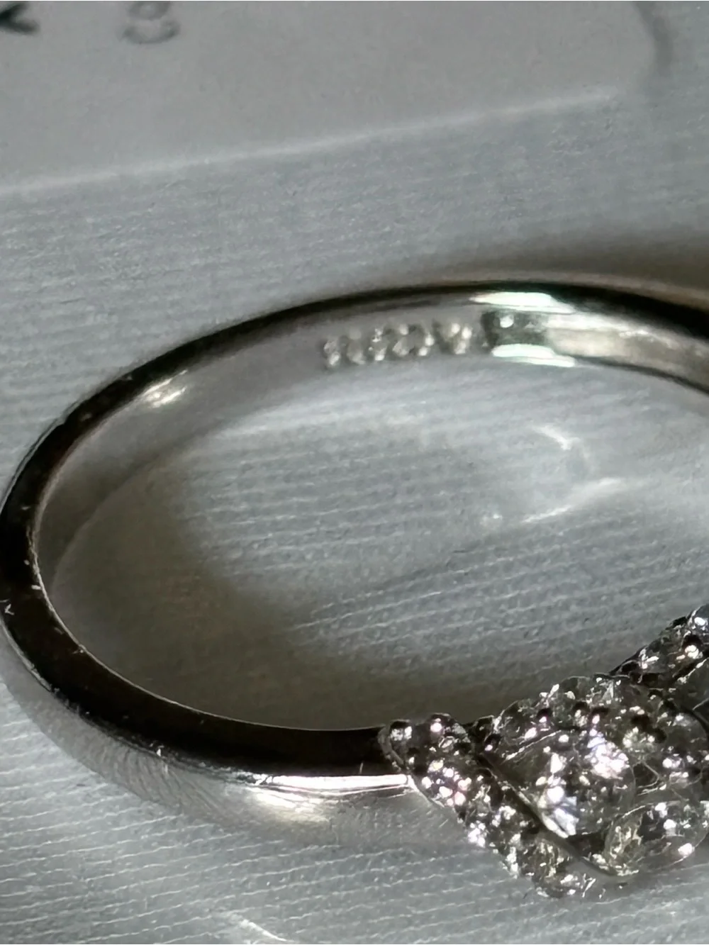 925 Sterling Silver Swirl Pave Statement Ring - Size 8.5